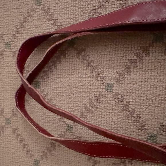 Vintage Coach brown canvas tote w deep red leather details - Picture 15 of 15